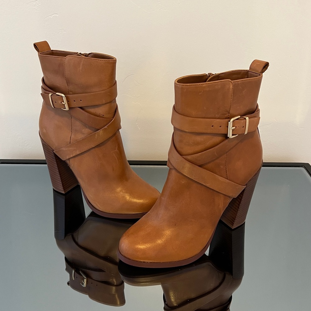 Brown Leather Ankle Boots